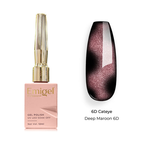 Emigel - 6D Cateye UV Gel Polishh - 005 - DEEP MAROON