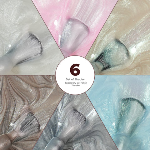 Emigel - Set of 6- Pearl Thread UV Gel Polish