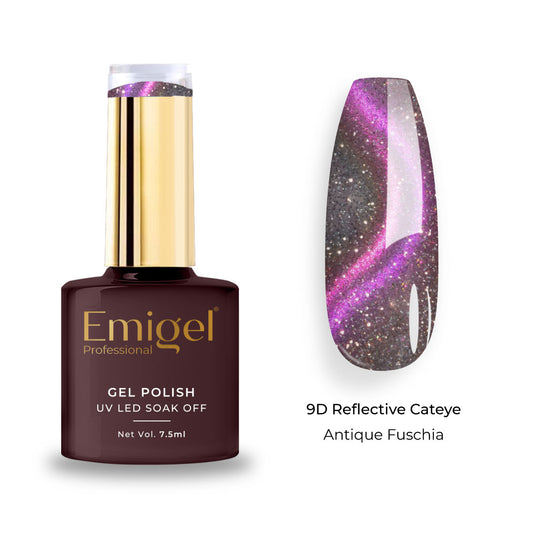Emigel - 9D Reflective Cateye Gel Polish - 003 - Antique Fuschia 1080