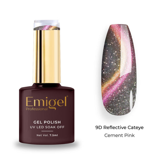 Emigel - 9D Reflective Cateye Gel Polish - 007 - Cement Pink 1080