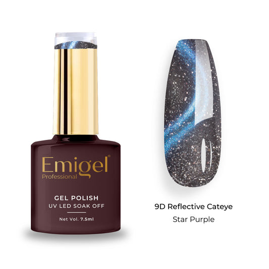 Emigel - 9D Reflective Cateye Gel Polish - 008 - Star Purple 1080
