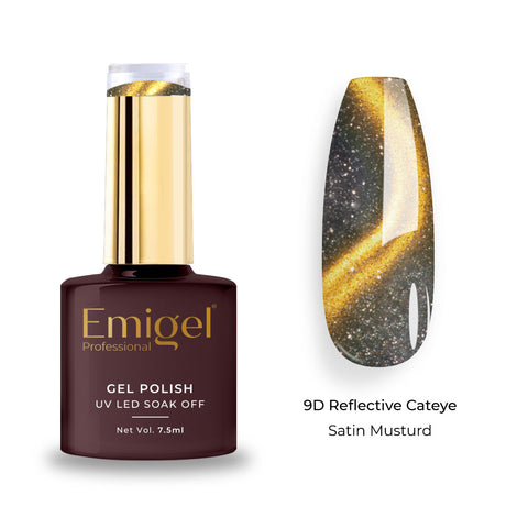 Emigel - 9D Reflective Cateye Gel Polish - 009 - Satin Musturd