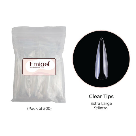 Emigel - Nail Tips - Clear - Stellio - Extra Large