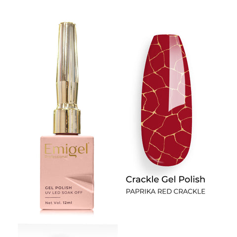 Emigel - Crackle Polish - 001 - PAPRIKA RED CRACKLE