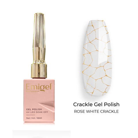 Emigel - Crackle Polish - 002 - ROSE WHITE CRACKLE