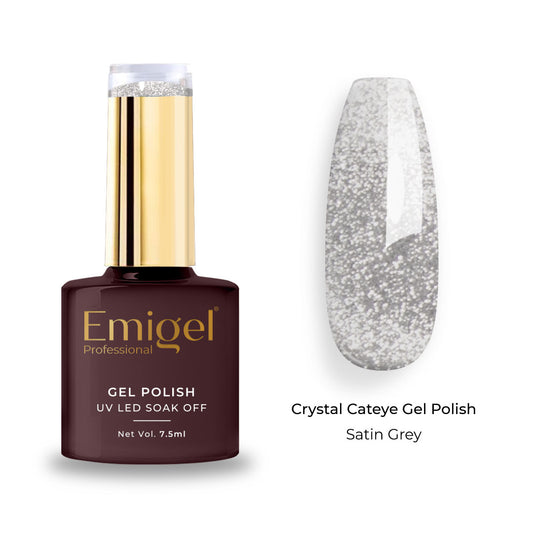 Emigel - Crystal Cateye Gel Polish - 001 - Satin Grey 1080