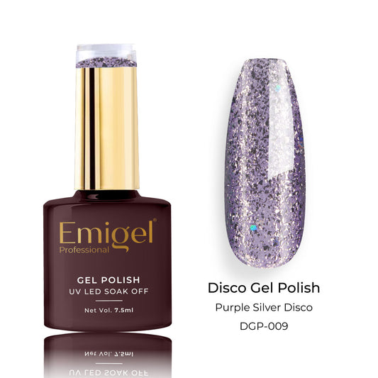 Emigel - Disco Gel - 009 - PURPLE SILVERY DISCO 1080