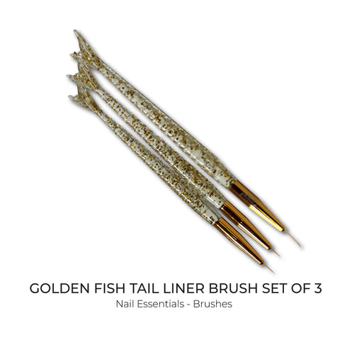 Emigel - Fishtail Liner Brush - Golden (Set of 3 Pcs)