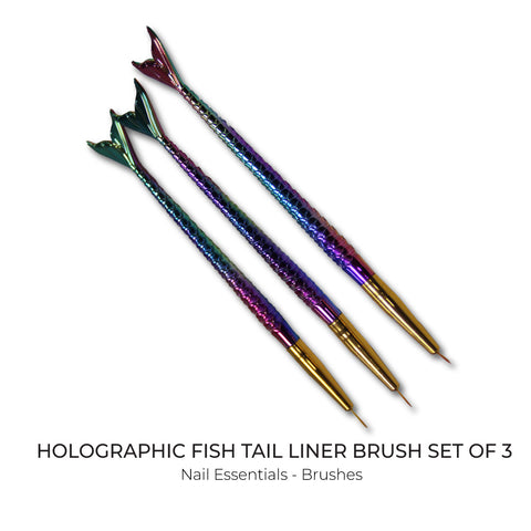 Emigel - Fishtail Holography Liner Brush - Set of 3 Pcs