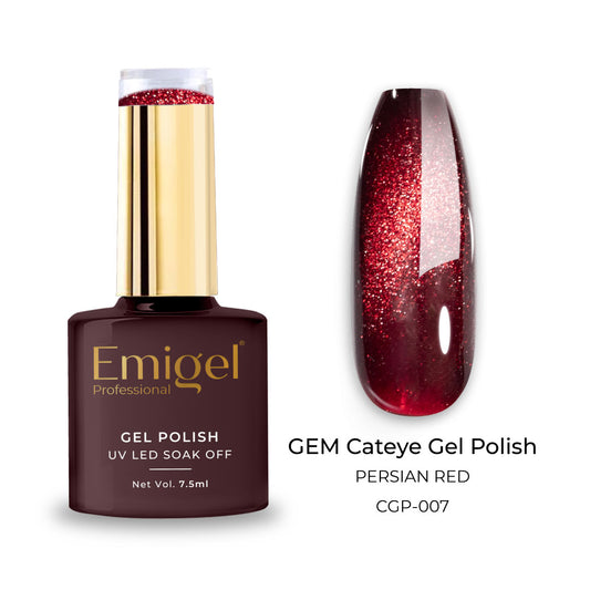 Emigel - Gem Cateye UV Gel Polish - 007 - Persian Red 1080
