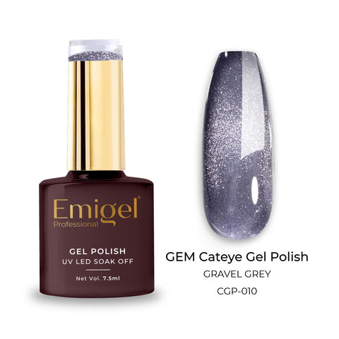 Emigel - Gem Cateye UV Gel Polish - 010 - Gravel Grey