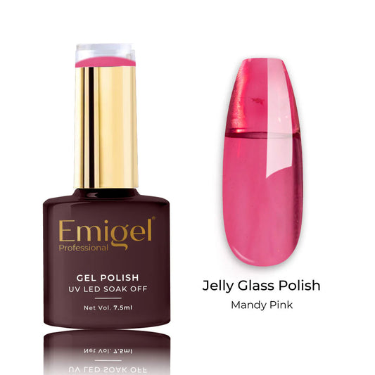 Emigel - Jelly Glass Gel Polish - 007 - MANDY PINK 1080