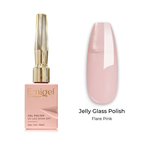 Emigel - Jelly Glass Gel Polish - 002 - FLARE PINK
