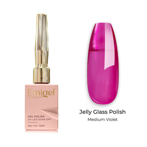 Emigel - Jelly Glass Gel Polish - 006 - MEDIUM VOILET