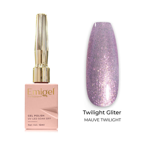 Emigel - Twilight Glitter Gel Polish - 006 - MAUVE TWILIGHT