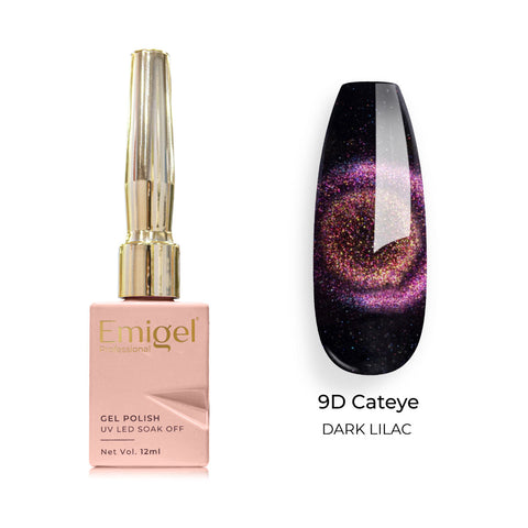 Emigel - 9D Cateye Gel Polish - 001 - DARK LILAC