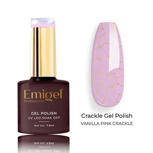 Emigel - Crackle Polish - 005 - VANILLA PINK CRACKLE 1066