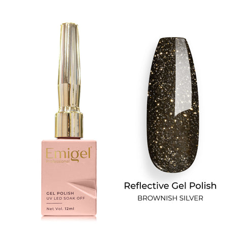 Emigel - Reflective Gel Polish - 002 - BROWNISH SILVER