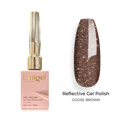 Emigel - Reflective Gel Polish - 004 - GOOSE BROWN