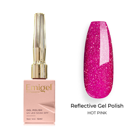 Emigel - Reflective Gel Polish - 011 - HOT PINK