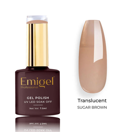Emigel - Translucent Gel Polish - 009 - SUGAR BROWN 1080