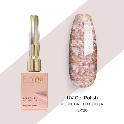 Emigel - UV Gel Polish - MOUNTBATTEN GLITTER  - E020