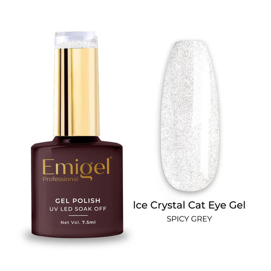 Emigel - Ice Crystal Cat Eye Gel Polish - Spicy Grey - 001 1080