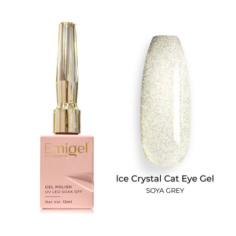 Emigel - Ice Crystal Cat Eye Gel Polish - Soya Grey - 002