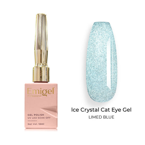 Emigel - Ice Crystal Cat Eye Gel Polish - Limed Blue - 003