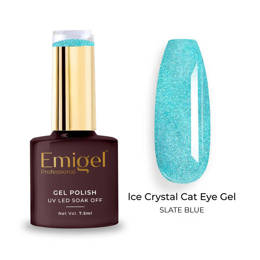 Emigel - Ice Crystal Cat Eye Gel Polish - Slate Blue - 004 1080