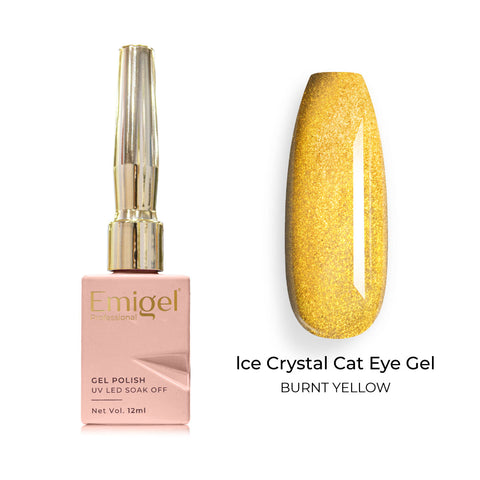 Emigel - Ice Crystal Cat Eye Gel Polish - Burnt Yellow - 005