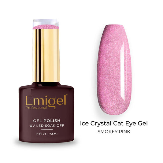 Emigel - Ice Crystal Cat Eye Gel Polish - Smokey Pink - 006 1080